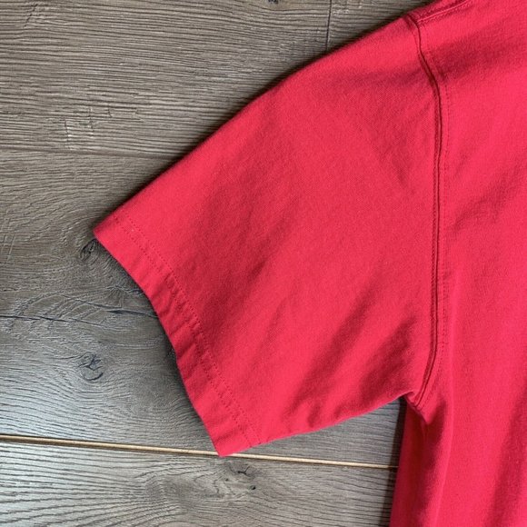 Scandia Woods Men's Basic V-Neck S/S Pocket T-Shirt Red Med - Picture 4 of 7